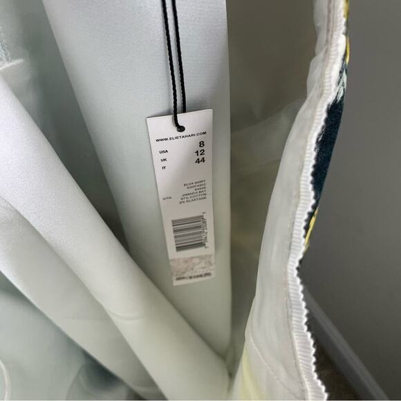 Elie Tahari palm trees beach tropical pencil skirt size 8 preppy - Picture 5 of 6